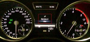 Mercedes-Benz Service A Codes dashboard warning message