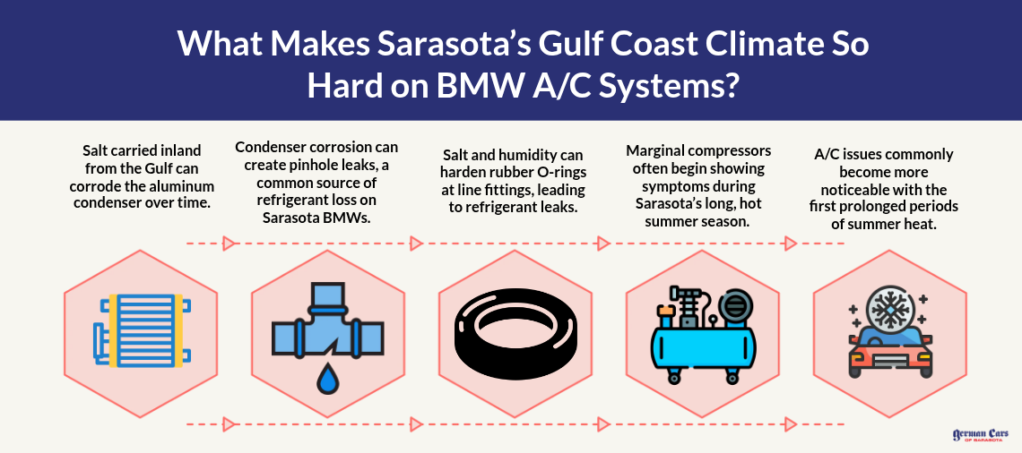 What Makes Sarasotas Gulf Coast Climate So Hard on BMW AC Systems